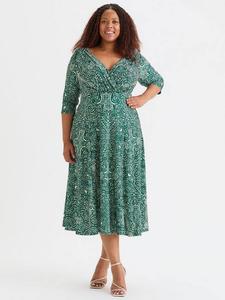 Платье хелены пейсли Scarlett & Jo, цвет Teal/Cream