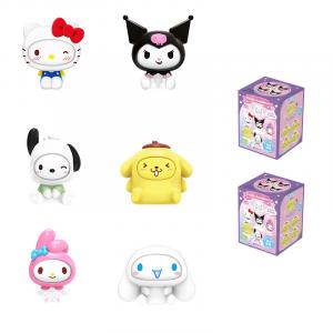 Sanrio Changing Face Doll Настольные украшения для снятия стресса Креативный мерч Play Food Spiritual Creations, 2 mystery boxes (random style)