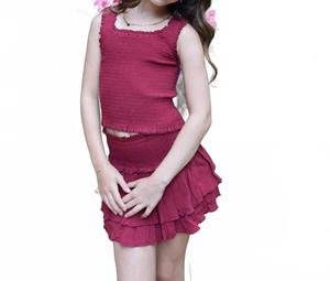 KatieJnyc Детская майка «Хелена» цвета «Малберри»