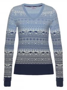 Жаккардовый свитер темно-синего и светло-голубого цветов Kangaroos
