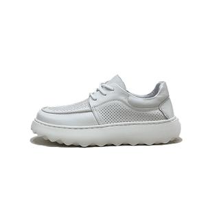 Износостойкие, легкие, дышащие и нескользящие. Низкие повседневные мужские туфли Devanro, White