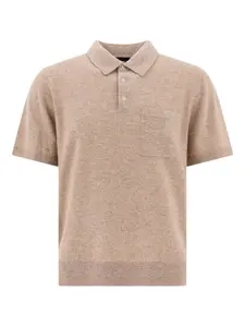 Рубашка-поло с короткими рукавами и карманом Vince, нейтральный