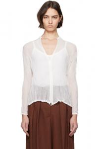 Белая шифоновая блузка Twist BK/WT-56 ISSEY MIYAKE