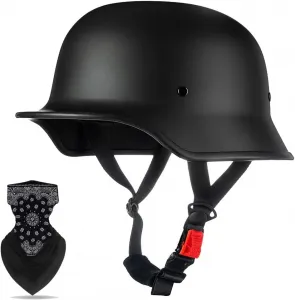 Немецкий мотоциклетный полушлем с сертификатом ECE, ретро-шлем, шлем-«джет» с визором, быстросъемная застежка для круизера, чоппера, байкера, мопеда, одобрен DOT/ECE, размер XXL Labzaa, a