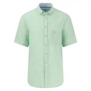 Рубашка с коротким рукавом Fynch Hatton 15046001 Premium Linen, зеленый