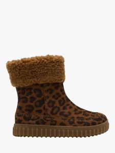 Детские уютные замшевые ботинки Cove Snuggle T Clarks, Leopard Print
