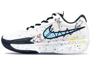 Nike Мужские баскетбольные кроссовки Air Zoom G.T. Cut Academy с амортизацией, износостойкие, дышащие, низкие, черно-белые, цвет White