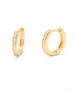 Серьги-Кольца Annabel с покрытием из 14-каратного золота и кристаллами Vermeil Brook & York, gold