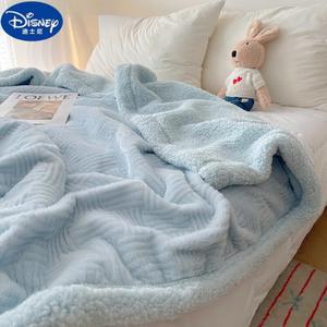 Disney Плед из кроличьего плюша 200х230 см, цвет Sky Blue Jacquard, мягкий и теплый
