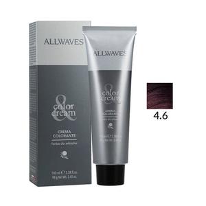 Краска для волос 4.6 Фиолетовый средний каштан, 100 мл Allwaves, Color Creme