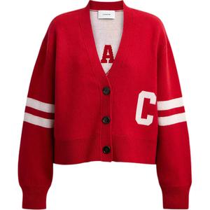 COACH Женский красный свитер