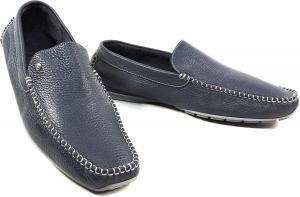 Мужские классические кожаные лоферы ALDO BRUE, мягкая голубая оленя кожа, комфортные мокасины с контрастной строчкой Baldinini