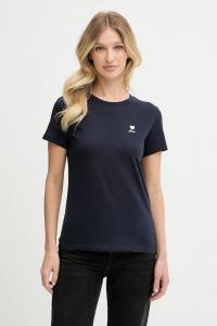 Хлопковая футболка Boss Orange, темно-синий