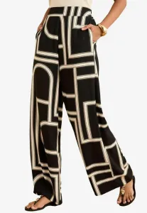 Брюки Love & Roses, Black White Geo Print