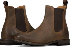 Мужские ботинки Frye Tyler Chelsea с гибкой конструкцией Блейк, эластичными боковыми панелями, удобной стелькой и полной кожаной подкладкой - высота голенища 15 см, Bark - Waxed Hendricks