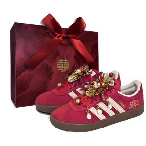 Кроссовки Vl Court Classic Eternal Love устойчивые к истиранию низкие для скейтбординга унисекс red gold Adidas, Eternal Love