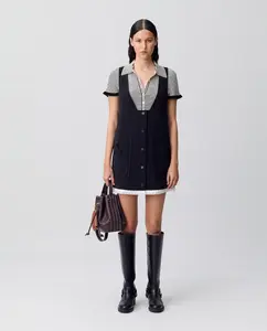 Короткое платье в стиле пичи Claudie Pierlot, черный