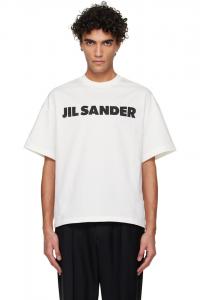Jil Sander Белая футболка с логотипом
