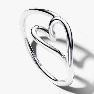 Кольцо Pandora Organically Shaped Heart Small, серебро