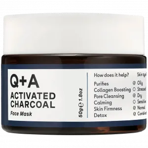 Q+A Activated Charcoal маска для лица, 50 мл
