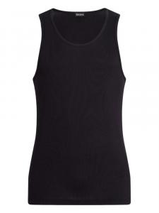Zegna топ с U-образным вырезом, черный