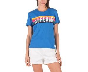 Женская футболка Superdry с радужным принтом
