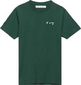 Футболка Off-White Logo Slim Tee 'Dark Green', зеленый