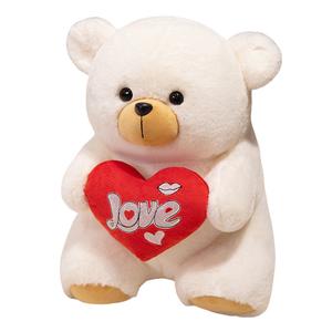 Плюшевая кукла Love Hug Heart Bear высотой 25см/35см/45см MLING, белый
