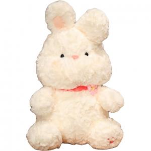 Кролик в молочной шапочке, плюшевая кукла из серии Rabbit Group Bunny высотой 28см/45см/55см MENGGEGE, розовый