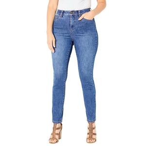 Женские джинсы прямого кроя Plus Size Petite Synergy Slimming Catherines, Victory Blues