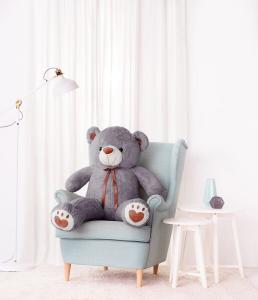 Gustaw Teddy Bear, большой мягкий мишка Valor Teddy Bear, 130 см, серый Miś Gustaw