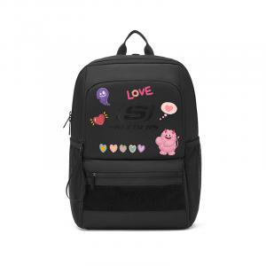 Большой унисекс рюкзак из полиэстера разноцветный Skechers, черный