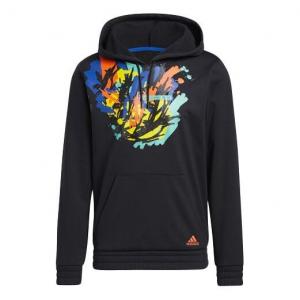 Толстовка adidas Hdn Lnch Bb H Basketball Sports Splash Ink Printing Fleece Lined Black, черный