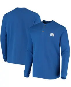 Мужская термофутболка с длинным рукавом Royal New York Giants Maverick Thermal Henley Dunbrooke