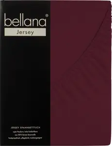 Простыня на резинке Bellana Jersey 140-160 x 200 см бордо 120 г/м², 100% хлопок Traumschloss