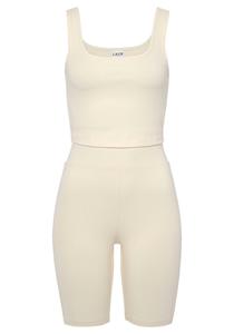 Спортивный костюм LASCANA, кремовый
