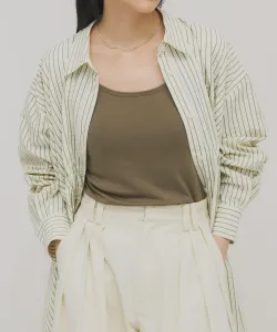 Топ на тонких бретельках с чашечками Kbf, цвет Khaki