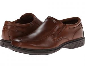 Лоферы Bleeker Street Bicycle Toe Slip-On with KORE Slip Resistant Walking Comfort Technology Nunn Bush, коньяк
