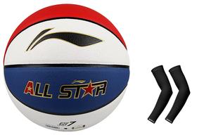LINING Баскетбольный мяч CBA All Star PU красный белый синий размер 7 тренировочный