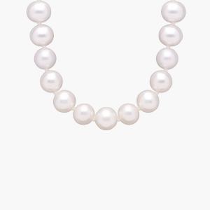 16-дюймовое ожерелье из пресноводного культивированного жемчуга из 14-каратного белого золота (8,0-8,5 мм) Blue Nile