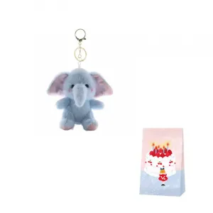 Игрушка-брелок плюшевый слон мультяшный 12 см Dolls and bears dance