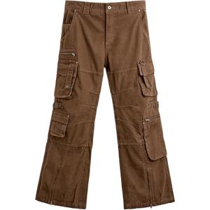 Брюки карго мужские коричневые ZARA