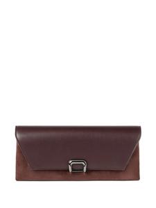 Сумка-клатч с контрастным клапаном Brunello Cucinelli, коричневый