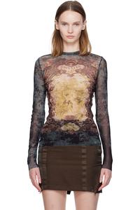 Jean Paul Gaultier Черно-Желтая верхняя часть «медайона»