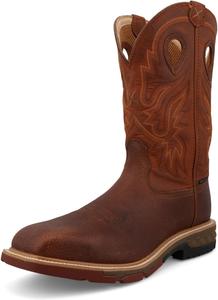 Ботинки Twisted X Men's 12 Western, квадратный носок, с металлическим носком и технологией CellStretch, Ginger & Rust