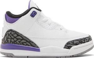 Кроссовки Air Jordan 3 Retro TD Dark Iris, белый