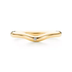Кольцо Tiffany & Co. x Elsa Peretti Wedding Band, золото/бриллиант
