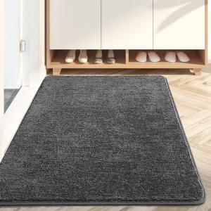 Dajiang Ковер 50х80 см для прихожей, серый Weilmingdun, противоскользящий, грязе- и пылезащитный