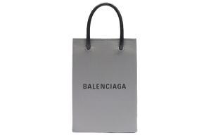 Balenciaga Сумка-шоппер из телячьей кожи Клатч для телефона Мини-сумка через плечо унисекс серого цвета