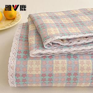 Yalu Комплект постельного белья из 3 предметов (простыня 240х270 см, 2 наволочки), двухслойное кружево, мягкий и дышащий